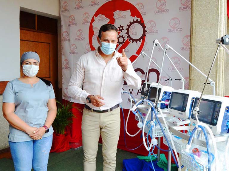 Entregan ventiladores mecánicos al hospital Dr. Israel Ranuarez Balza